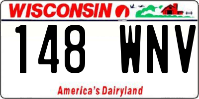 WI license plate 148WNV