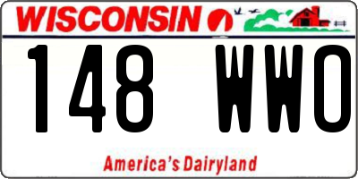 WI license plate 148WWO