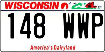 WI license plate 148WWP