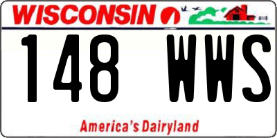 WI license plate 148WWS