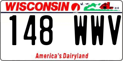 WI license plate 148WWV