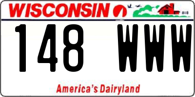 WI license plate 148WWW