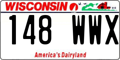 WI license plate 148WWX