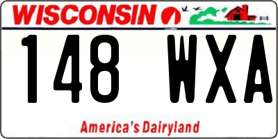 WI license plate 148WXA