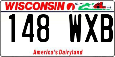 WI license plate 148WXB