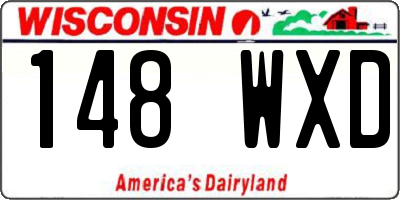 WI license plate 148WXD
