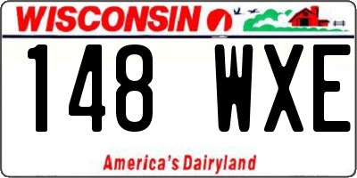 WI license plate 148WXE