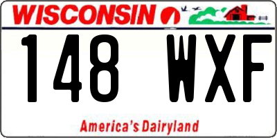 WI license plate 148WXF