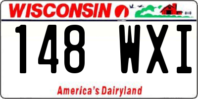 WI license plate 148WXI