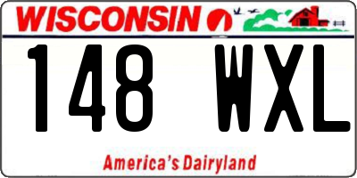 WI license plate 148WXL