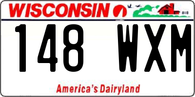WI license plate 148WXM