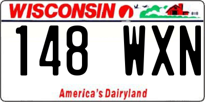 WI license plate 148WXN