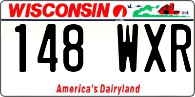 WI license plate 148WXR
