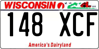 WI license plate 148XCF