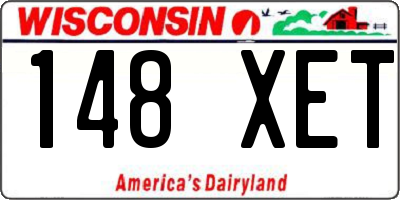WI license plate 148XET