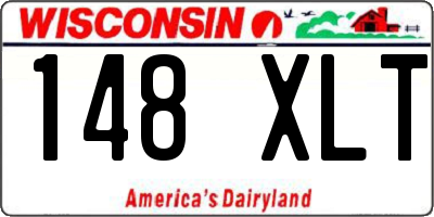 WI license plate 148XLT