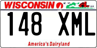 WI license plate 148XML