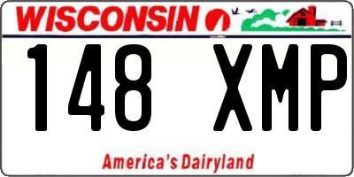 WI license plate 148XMP