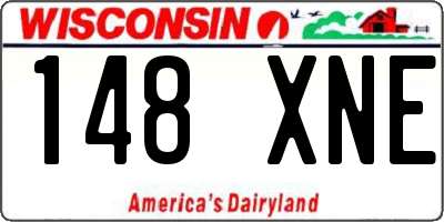 WI license plate 148XNE