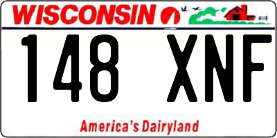 WI license plate 148XNF