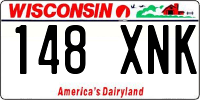 WI license plate 148XNK