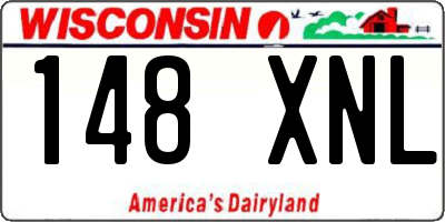 WI license plate 148XNL