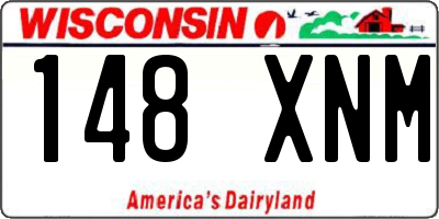 WI license plate 148XNM