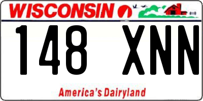 WI license plate 148XNN