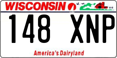 WI license plate 148XNP