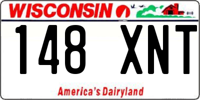 WI license plate 148XNT