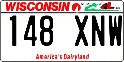 WI license plate 148XNW