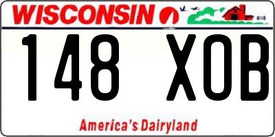 WI license plate 148XOB