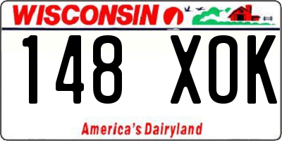 WI license plate 148XOK