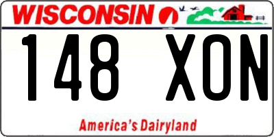 WI license plate 148XON