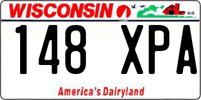 WI license plate 148XPA