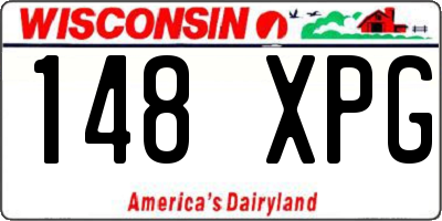 WI license plate 148XPG