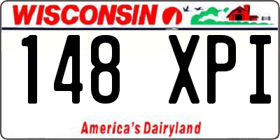 WI license plate 148XPI