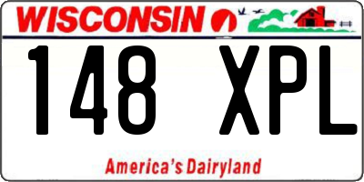 WI license plate 148XPL