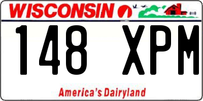 WI license plate 148XPM