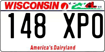 WI license plate 148XPO