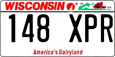 WI license plate 148XPR