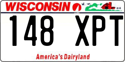 WI license plate 148XPT