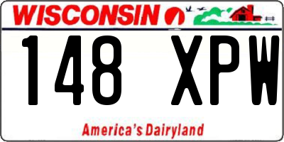 WI license plate 148XPW