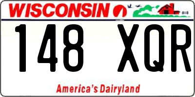 WI license plate 148XQR