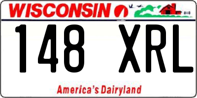 WI license plate 148XRL