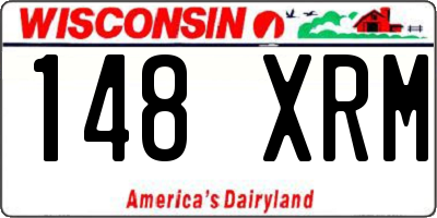 WI license plate 148XRM