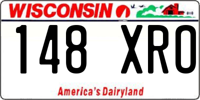 WI license plate 148XRO