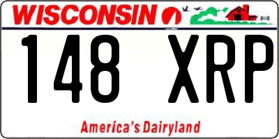WI license plate 148XRP