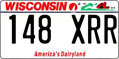 WI license plate 148XRR