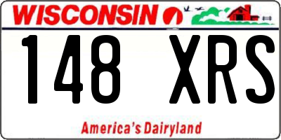 WI license plate 148XRS